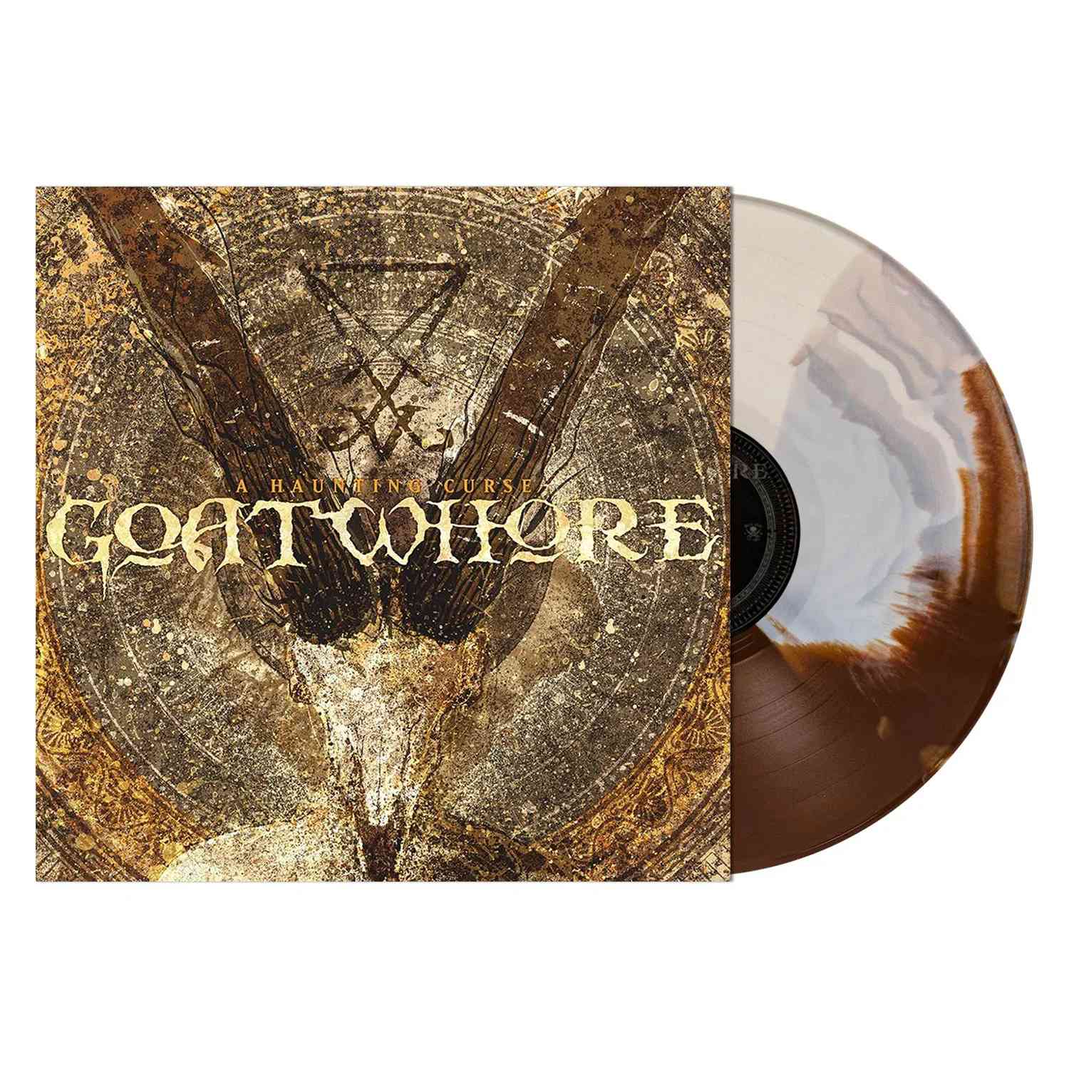 GOATWHORE  'A HAUNTING CURSE' LP - EXCLUSIVE - LTD. 250 -  BROWN/WHITE