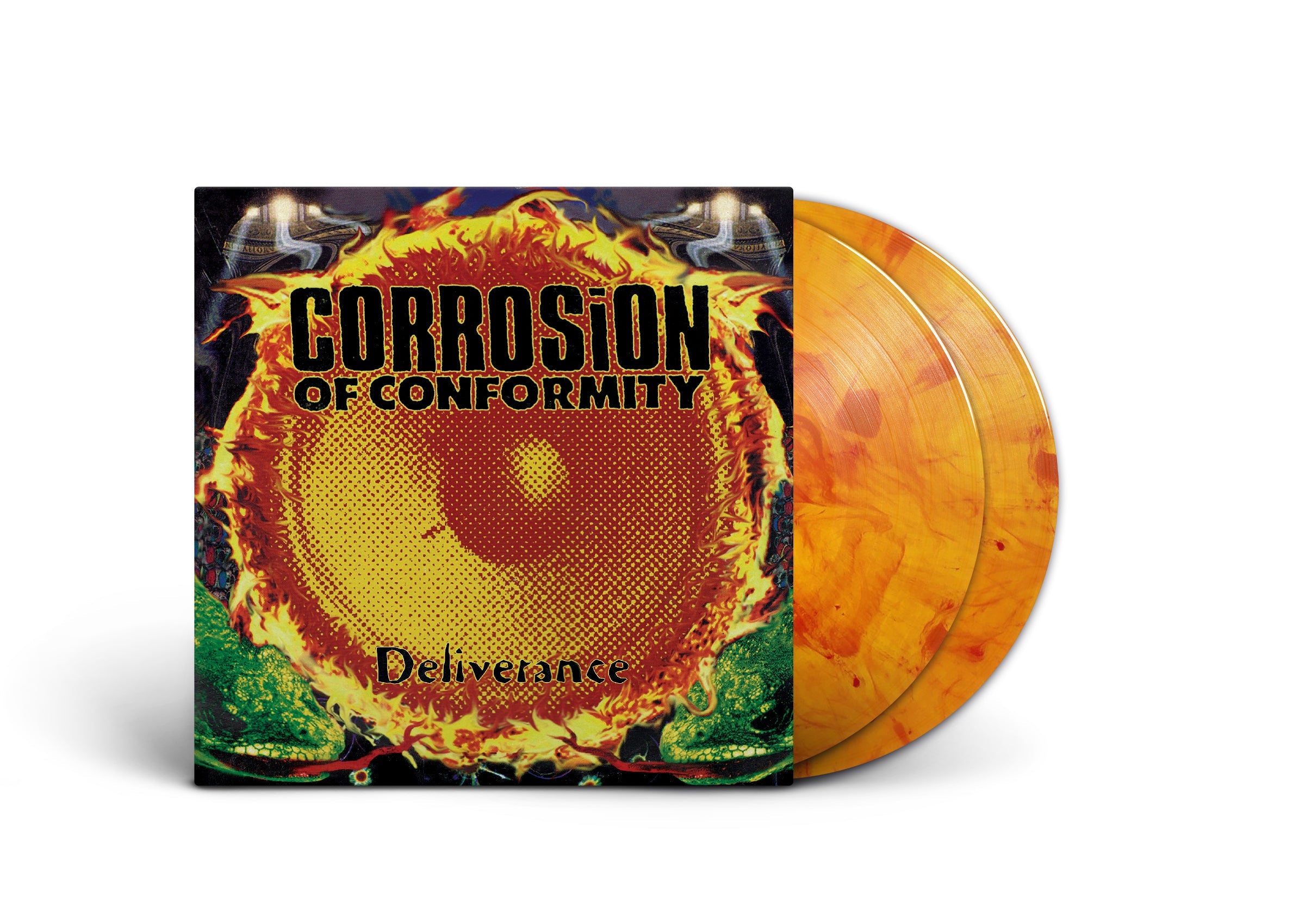 CORROSION OF CONFORMITY ‘DELIVERANCE’ 2LP - EXCLUSIVE - LTD. 500 - RED/ORANGE/SPLATTER