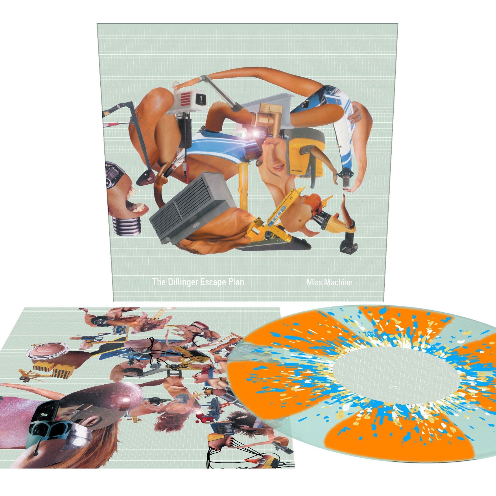 THE DILLINGER ESCAPE PLAN 'MISS MACHINE REISSUE' LP - COKE BOTTLE GREEN/NEON ORANGE/PINWHEEL/CYAN BLUE/MUSTARD/WHITE/SPLATTER