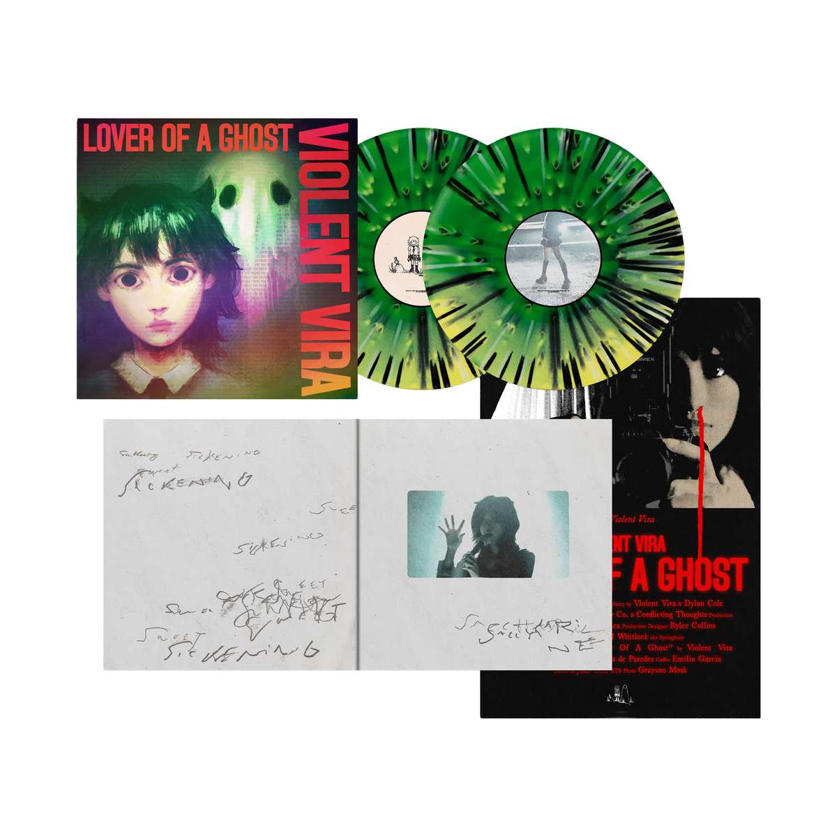 VIOLENT VIRA ‘LOVER OF A GHOST’ DELUXE EDITION 2LP (Exclusive – Limited to 500, Ectoplasm Splatter Vinyl) + Live Performance + Q&A Ticket