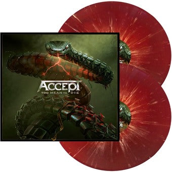 ACCEPT 'TOO MEAN TO DIE' 2LP - RED WITH WHITE SPLATTER
