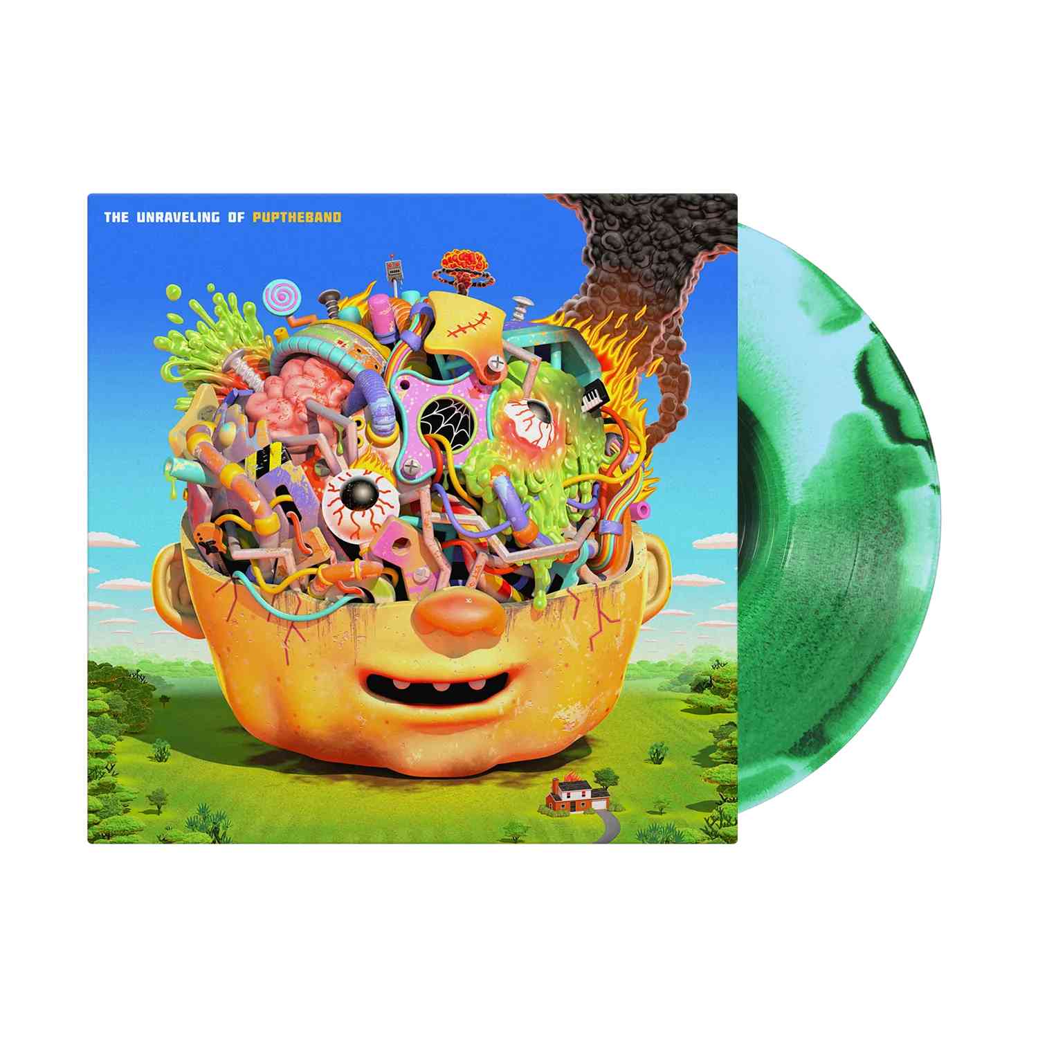 PUP 'THE UNRAVELLING OF PUPTHEBAND' LP - EXCLUSIVE - LTD. 500 - NEON GREEN/BABY BLUE/BLACK/SMUSH