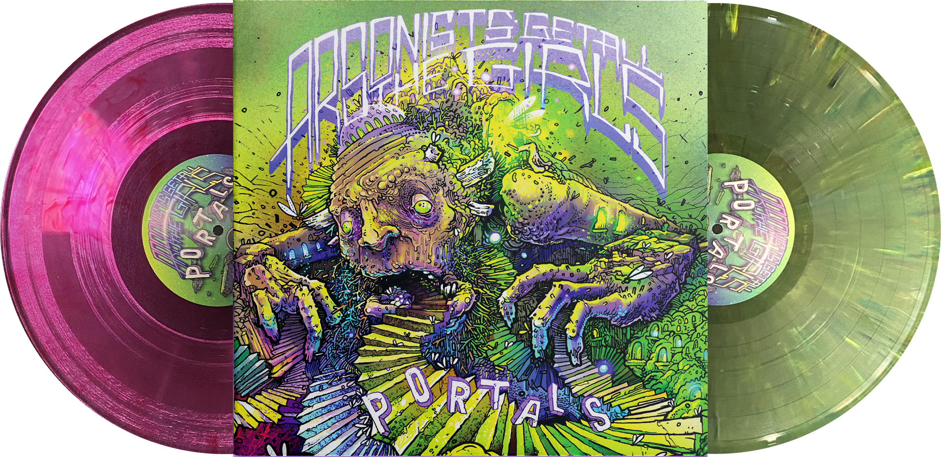 ARSONISTS GET ALL THE GIRLS ‘PORTALS’ 2LP - EXCLUSIVE - LTD. 100 - VIOLET/WHITE/SWIRL