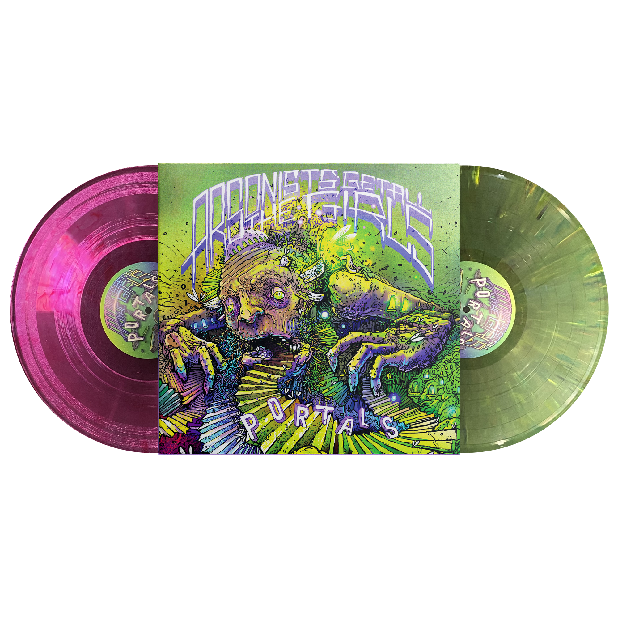 ARSONISTS GET ALL THE GIRLS ‘PORTALS’ 2LP - EXCLUSIVE - LTD. 100 - VIOLET/WHITE/SWIRL