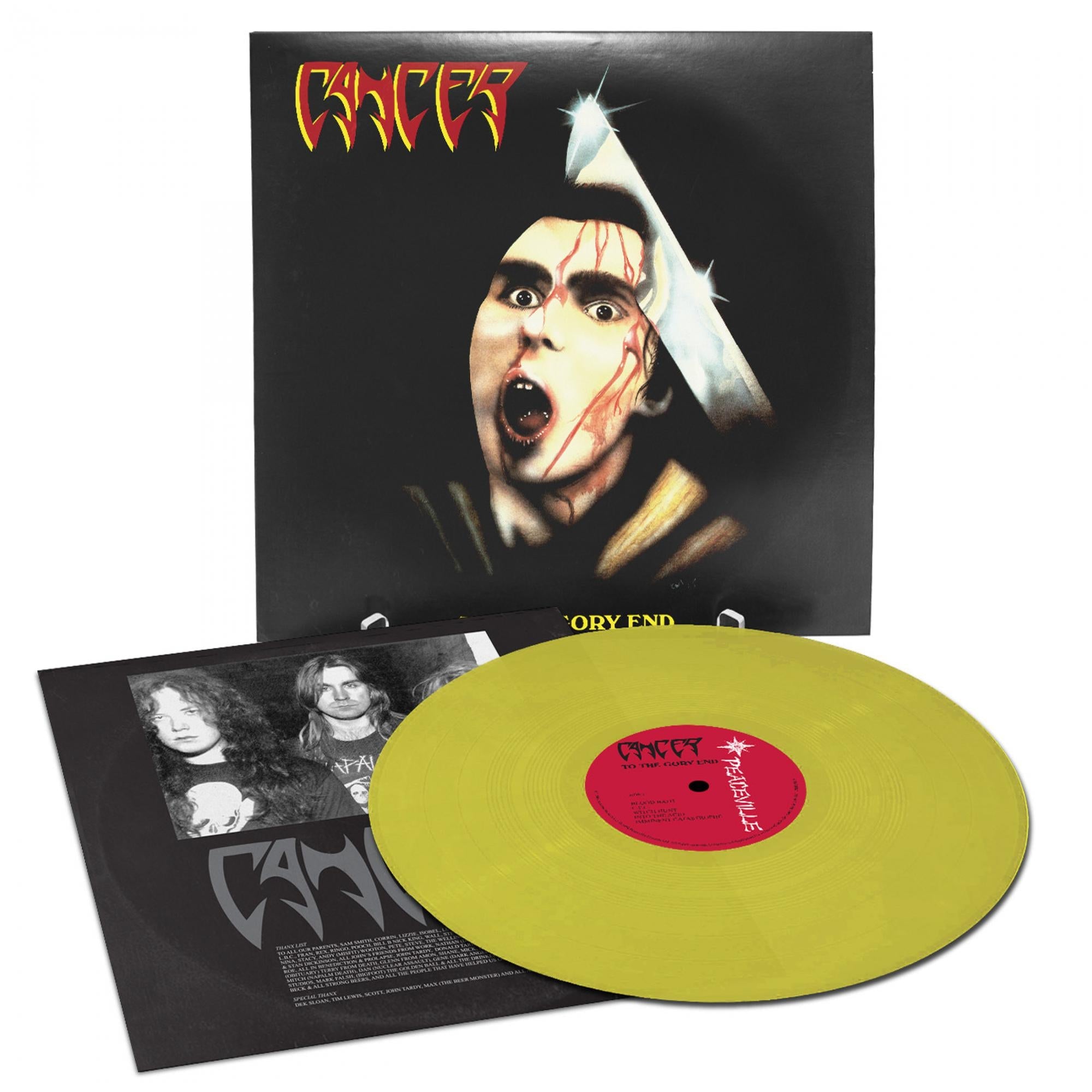 CANCER 'TO THE GORY END' LP - COLOR