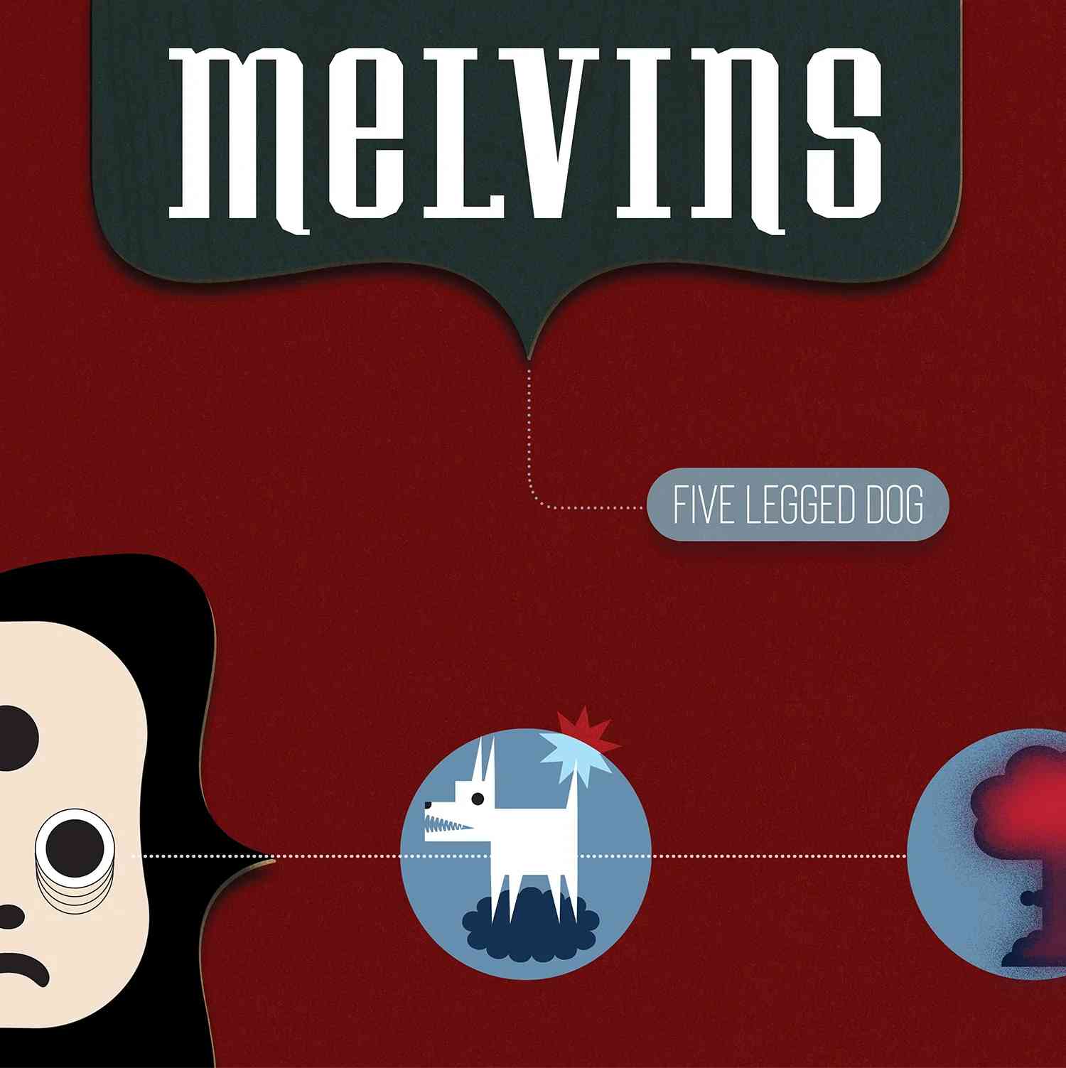 MELVINS 'FIVE LEGGED DOG' 4LP WITH POSTER - COLORED