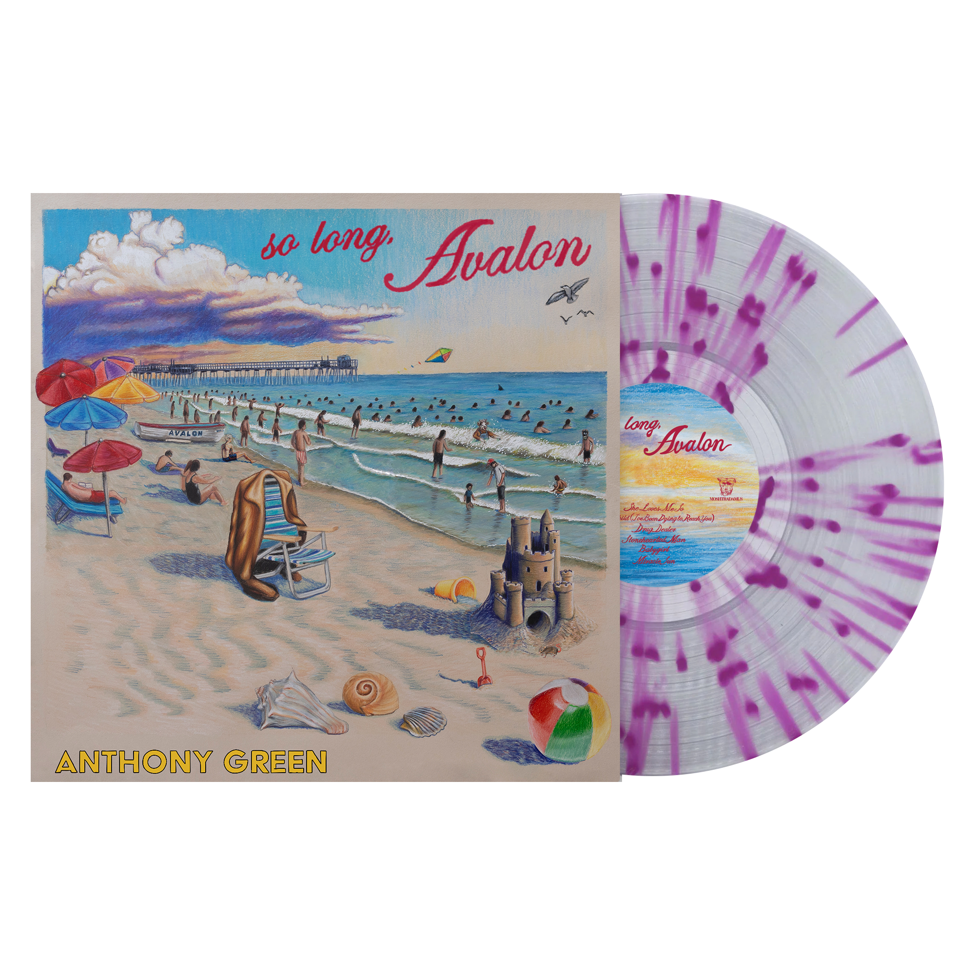 ANTHONY GREEN ‘SO LONG, AVALON’ LP - EXCLUSIVE - LTD. 250 - CLEAR/PURPLE/SPLATTER