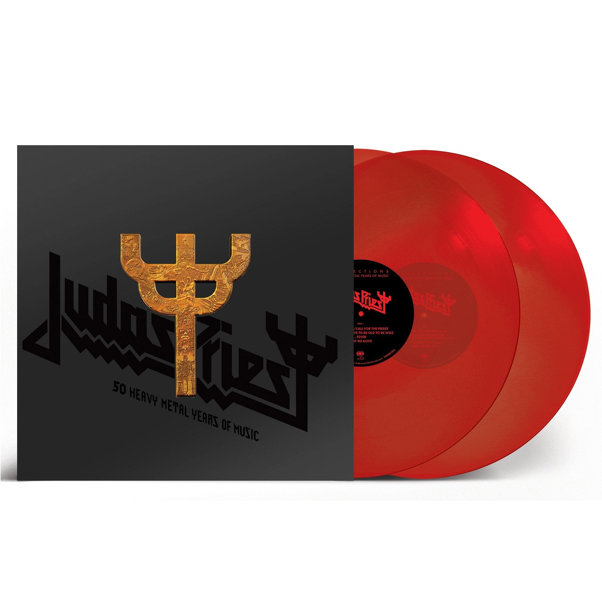 JUDAS PRIEST 'REFLECTIONS: 50 HEAVY METAL YEARS OF MUSIC' 2LP - RED