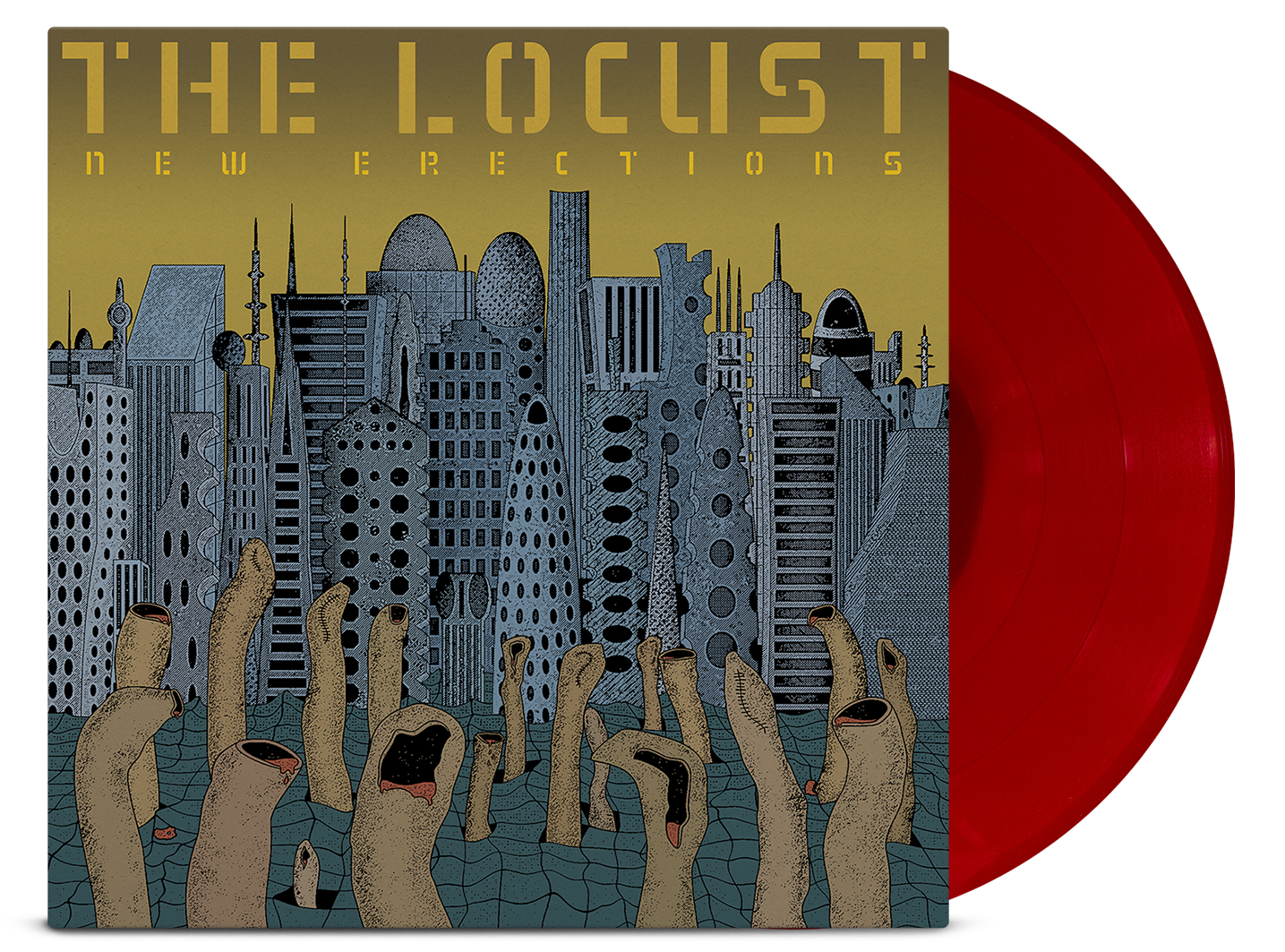 THE LOCUST ‘NEW ERECTIONS' LP - EXCLUSIVE - LTD. 300 - ANCESTOR INCEST RED
