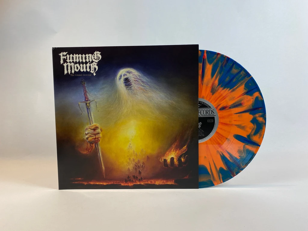 FUMING MOUTH 'THE GRAND DESCENT' LP YELLOW/BLUE SWIRL