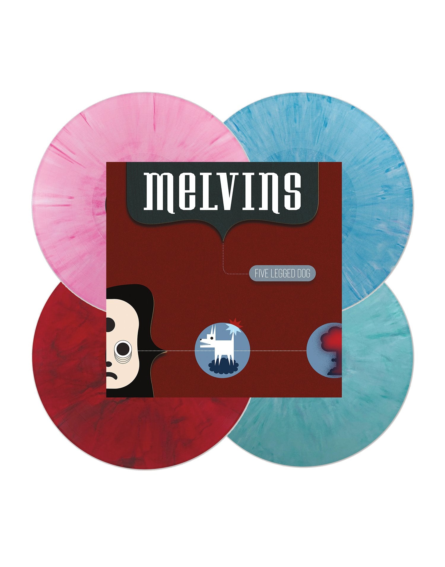 MELVINS 'FIVE LEGGED DOG' 4LP WITH POSTER - COLORED