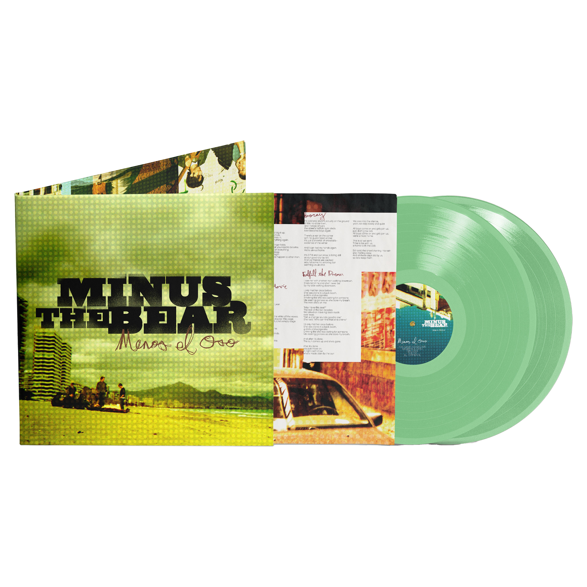 MINUS THE BEAR ‘MENOS EL OSO’ 20TH ANNIVERSARY 2LP - LTD. 500 - COKE BOTTLE GREEN + 24-PAGE ARCHIVE PHOTO JOURNAL