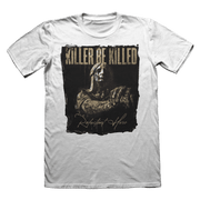 KILLER BE KILLED ALBUM 'RELUCTANT HERO' ON WHITE - T-SHIRT
