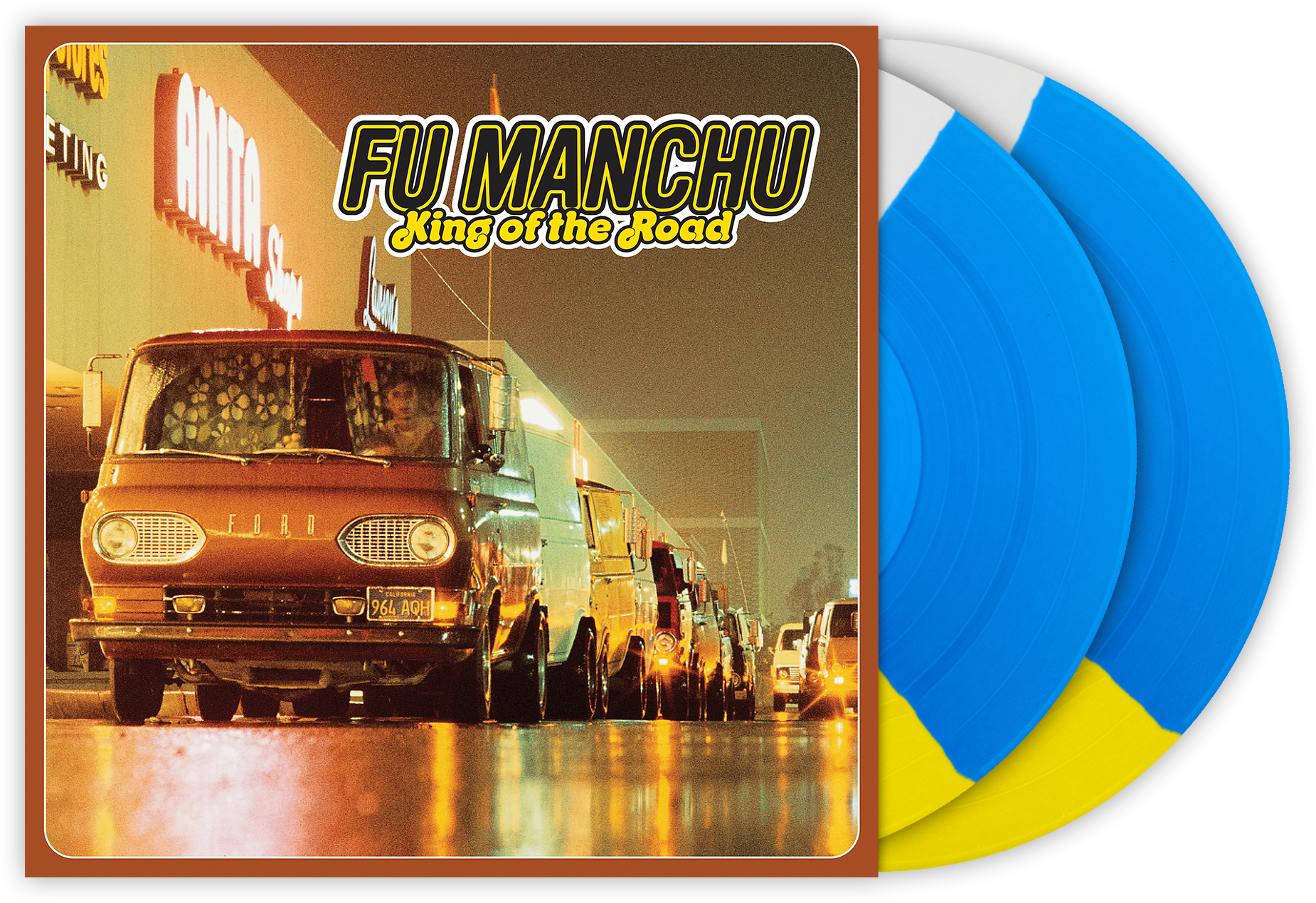 FU MANCHU ‘KING OF THE ROAD’ 2LP - LTD. 250 - WHITE/YELLOW/TRANSPARENT BLUE
