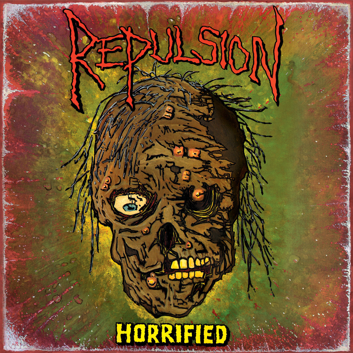 REPULSION 'HORRIFIED' LP - LTD. - CLOUDY SWAMP GREEN/SPLATTER