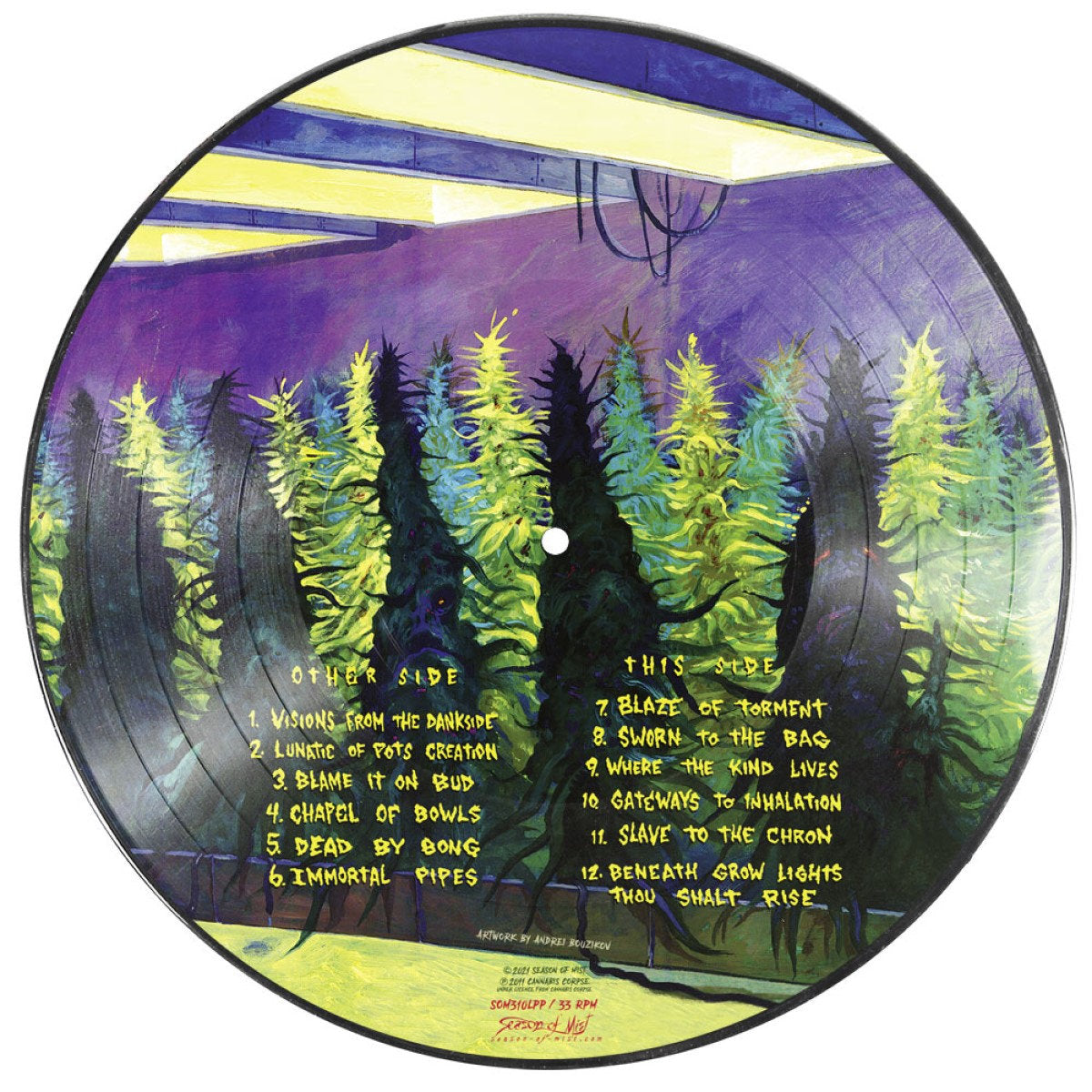 CANNABIS CORPSE 'BENEATH GROW LIGHTS' LP