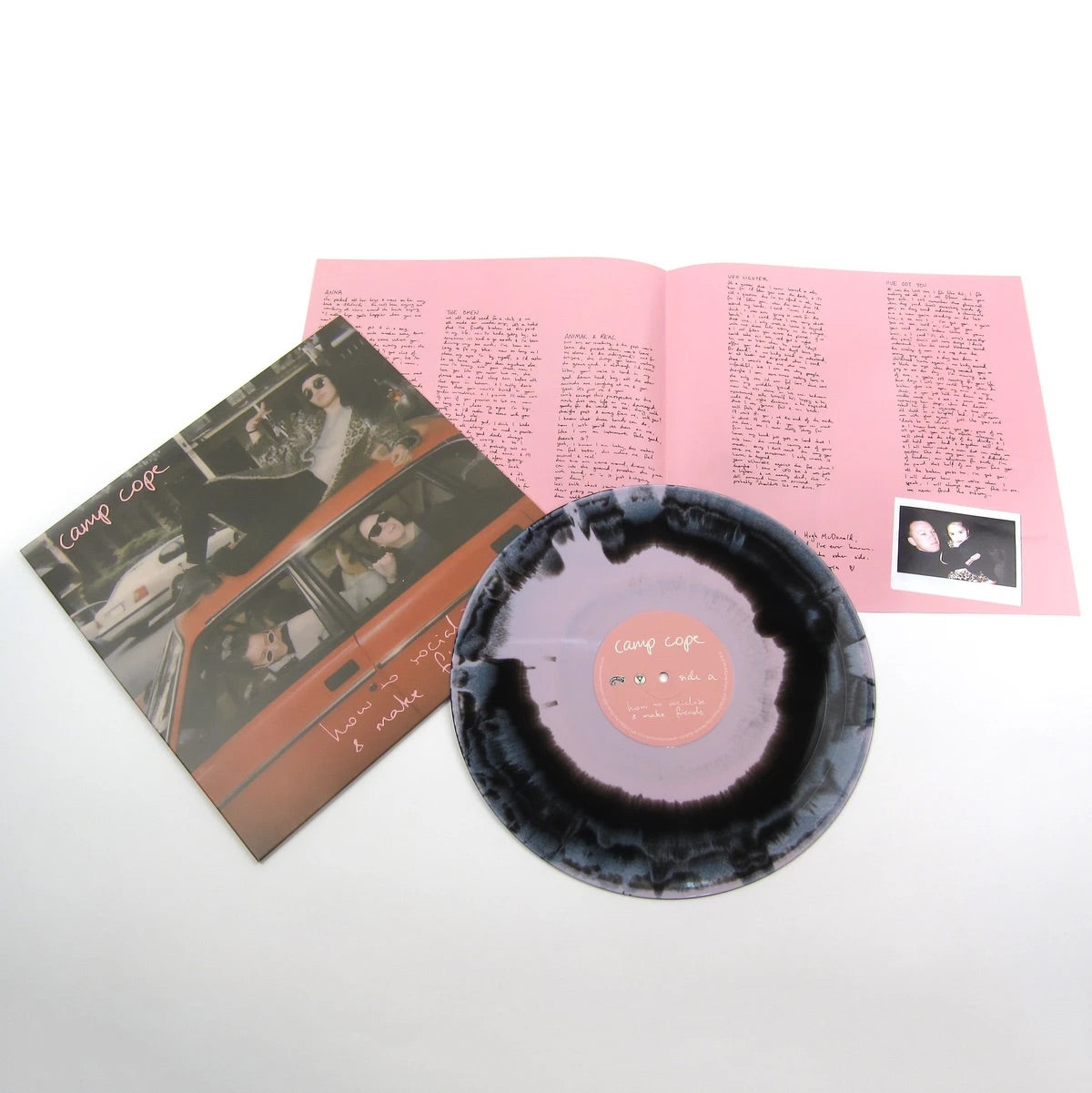 CAMP COPE 'HOW TO SOCIALIZE & MAKE FRIENDS' LP - BABY PINK/BLACK/SWIRL