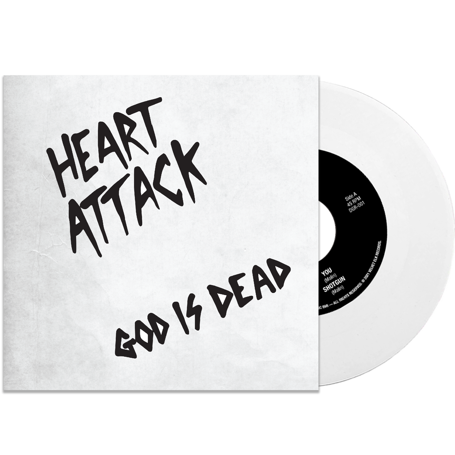 HEART ATTACK 'GOD IS DEAD' 7" LP - EXCLUSIVE - LTD. 250 - WHITE