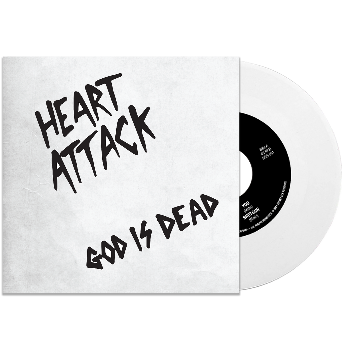 HEART ATTACK 'GOD IS DEAD' 7" LP - EXCLUSIVE - LTD. 250 - WHITE