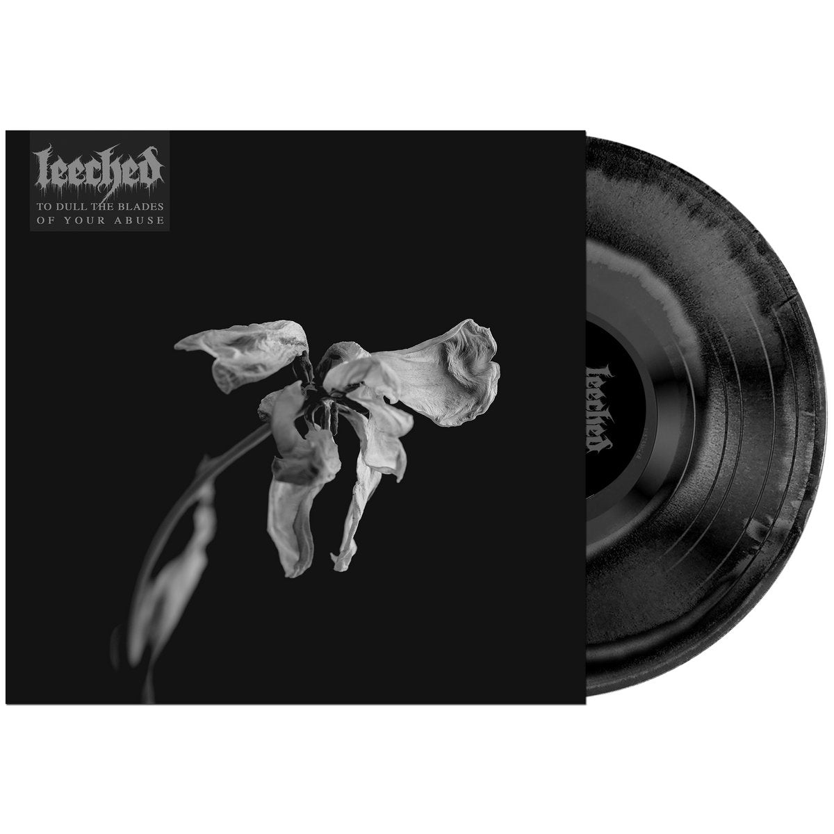 LEECHED 'TO DULL THE BLADES OF YOUR ABUSE' LP - BLACK SMOKE SWIRL
