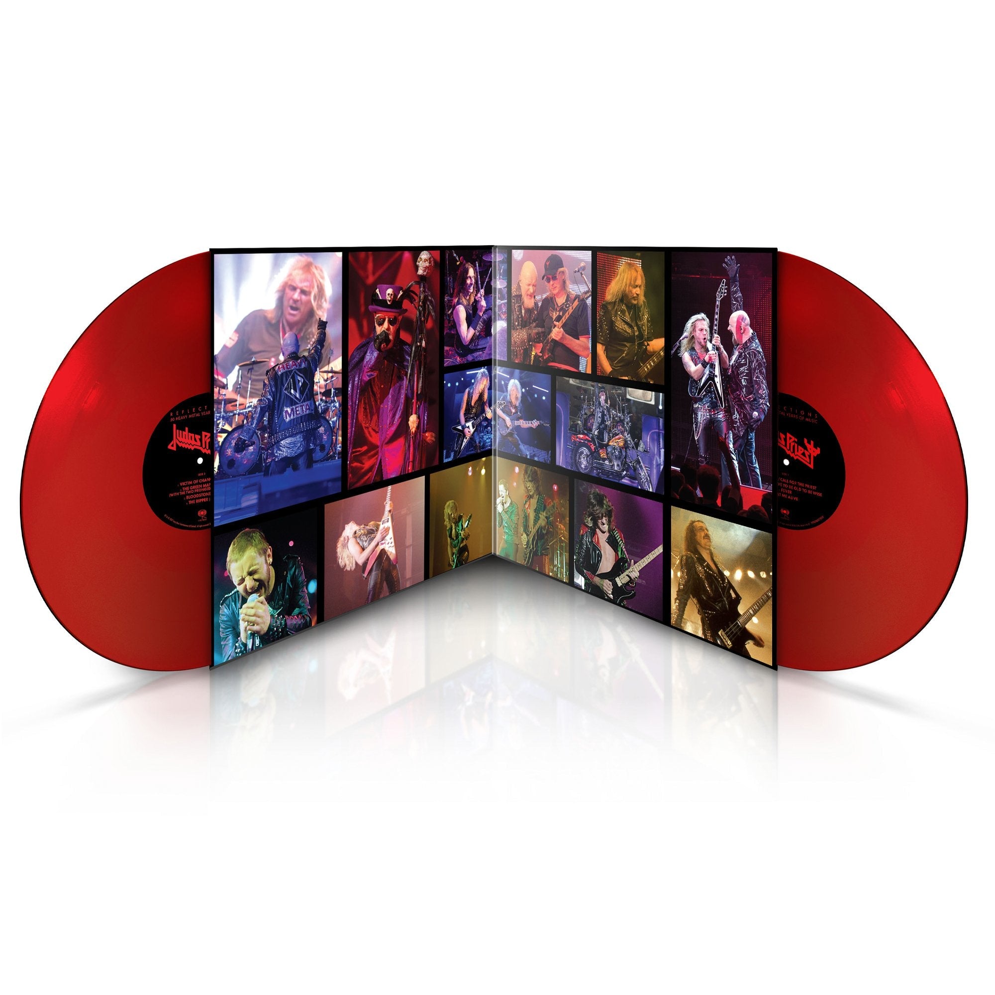 JUDAS PRIEST 'REFLECTIONS: 50 HEAVY METAL YEARS OF MUSIC' 2LP - RED