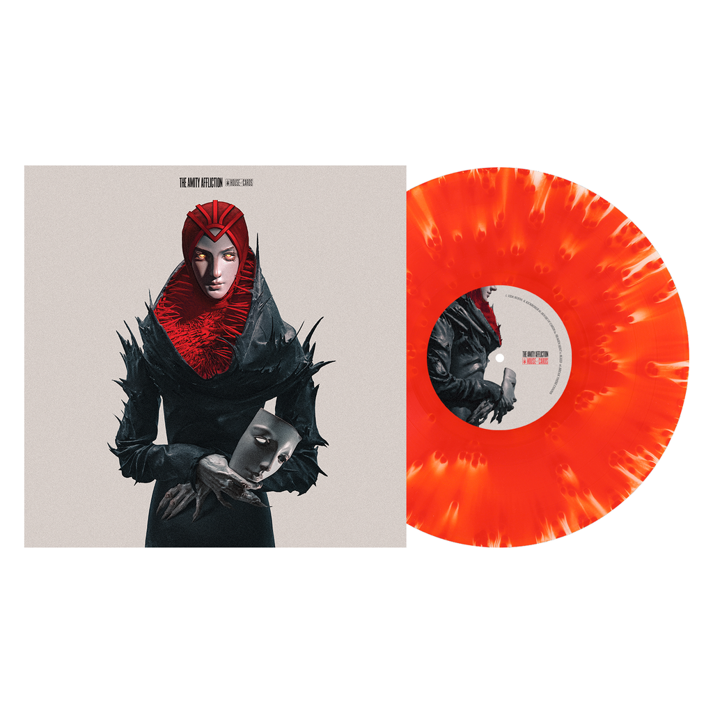 THE AMITY AFFLICTION 'HOUSE OF CARDS' LP - CLOUDY BLOOD RED