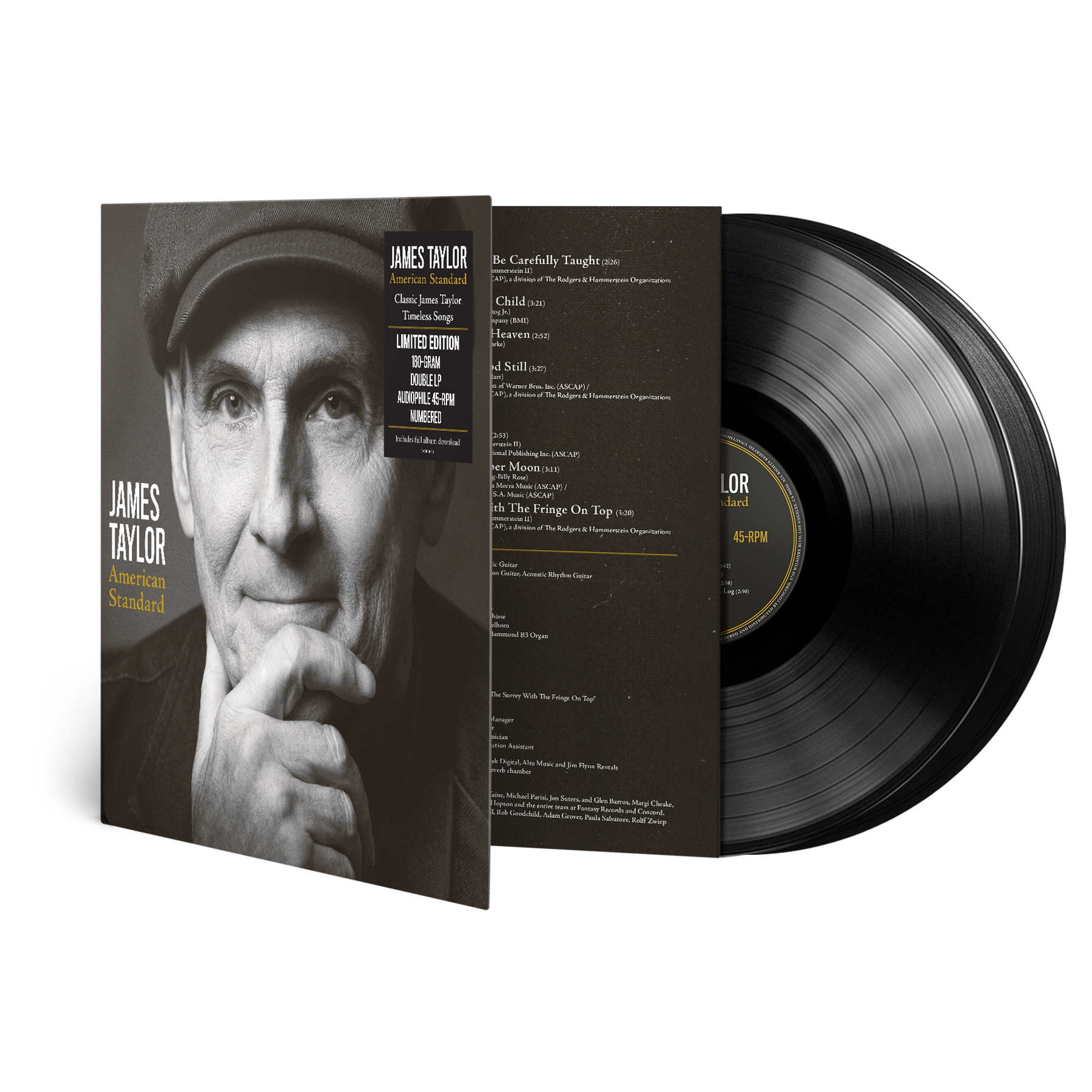JAMES TAYLOR 'AMERICAN STANDARD' 2LP (Black Vinyl)