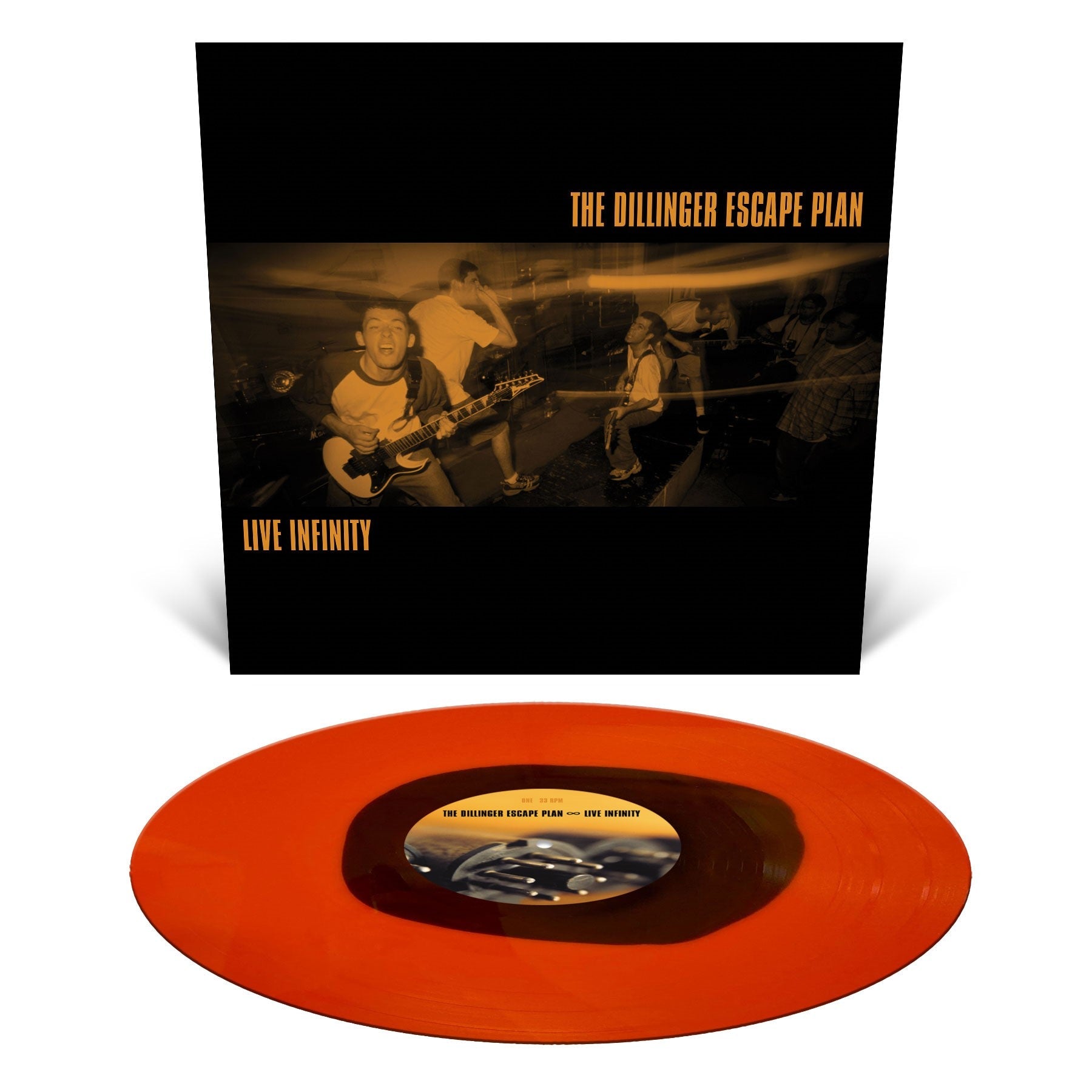 THE DILLINGER ESCAPE PLAN ‘LIVE INFINITY’ LP - BLACK/ORANGE KRUSH