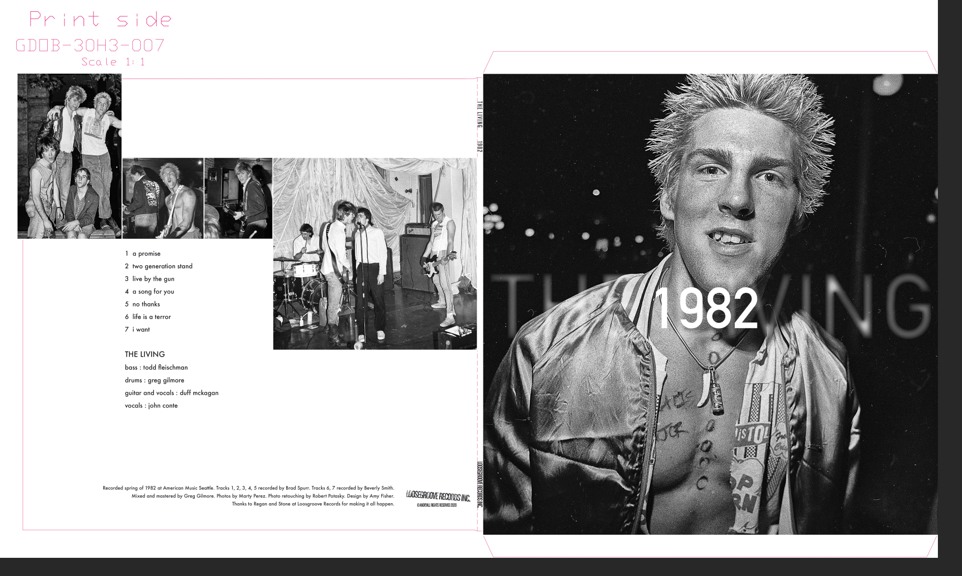 THE LIVING '1982' LP - EXCLUSIVE - LTD. 500 - TRANSLUCENT RUBY
