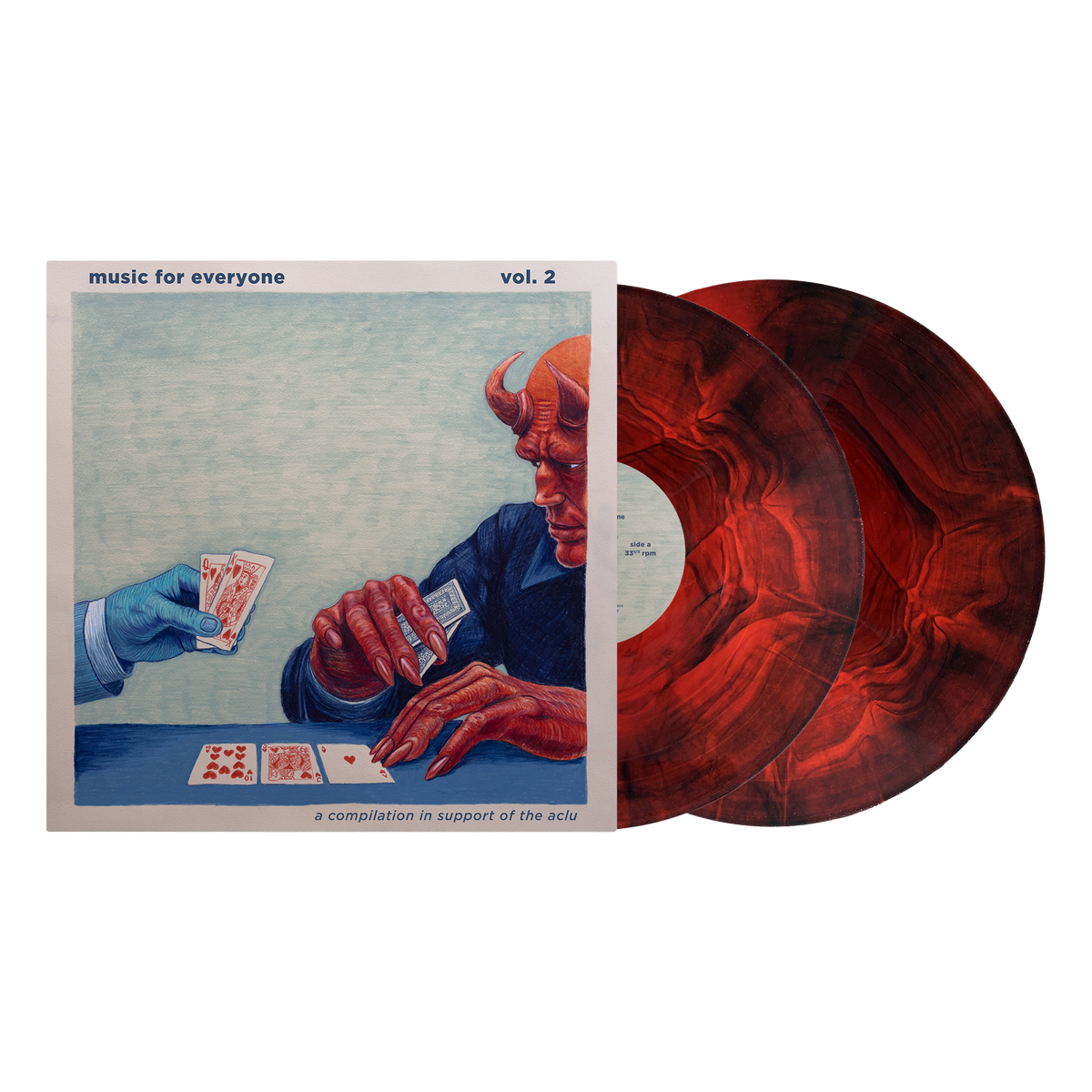 VARIOUS ARTISTS ‘MUSIC FOR EVERYONE VOL. 2’ 2LP (Exclusive – Limited to 100, Red Galaxy Vinyl)