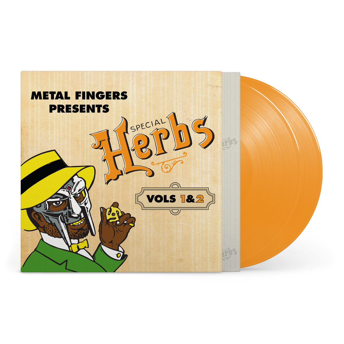 MF DOOM 'METAL FINGERS PRESENTS: SPECIAL HERBS VOL. 1 & 2' 2LP - MUSTARD YELLOW