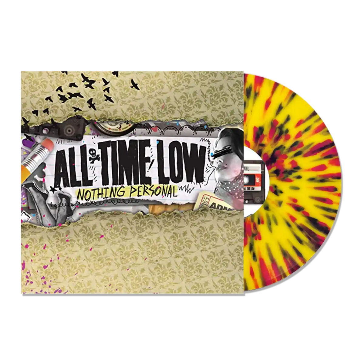 ALL TIME LOW'NOTHING PERSONAL' LP - EXCLUSIVE - LTD. 500 - TRANSPARENT YELLOW/BLACK/PINK/SPLATTER