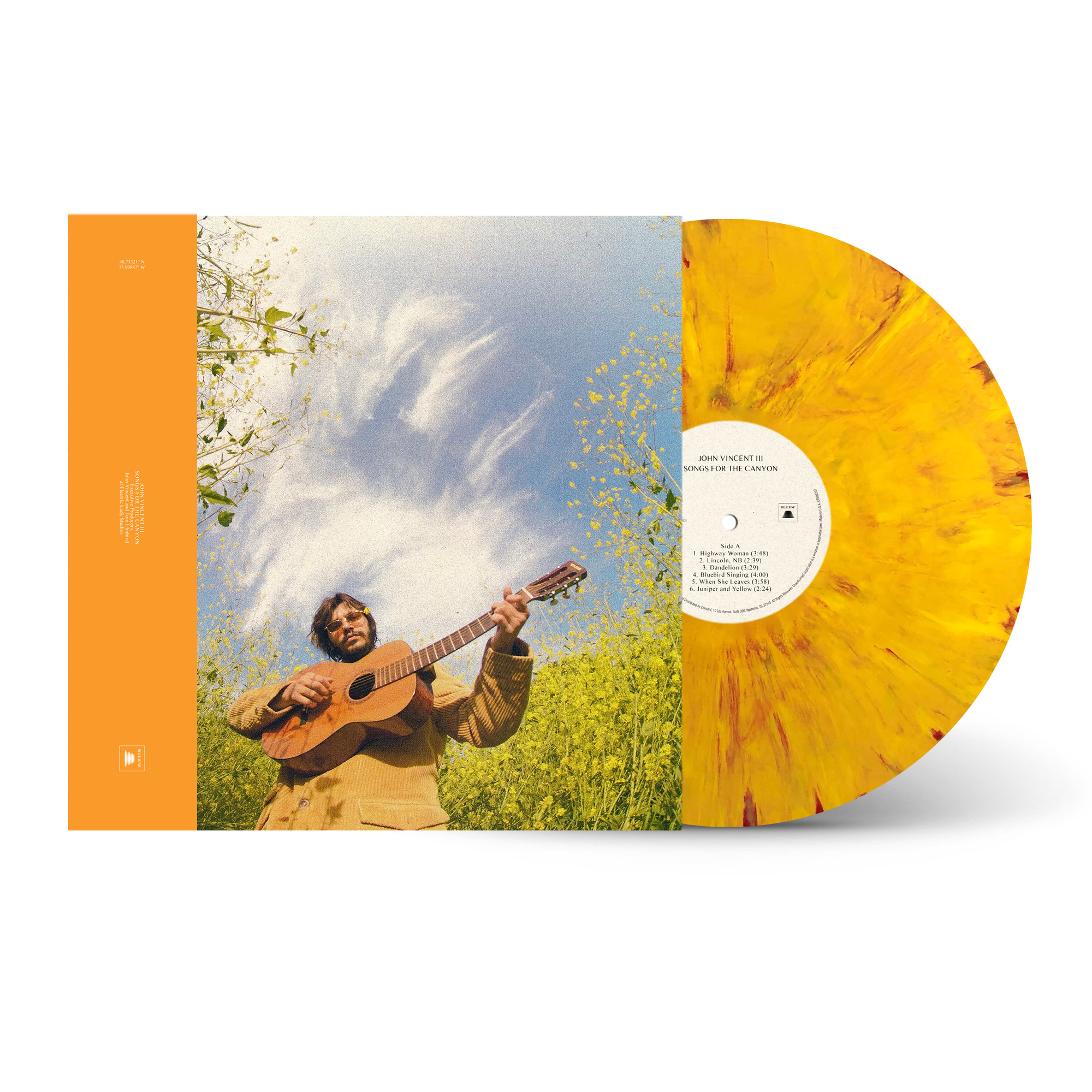 JOHN VINCENT III 'SONGS FOR THE CANYON' LP (Sunshine & Pain Vinyl)