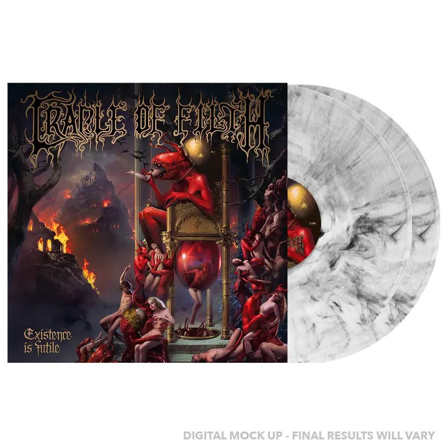 CRADLE OF FILTH ‘EXISTENCE IS FUTILE’ 2LP - EXCLUSIVE - LTD. 400 - BLACK/WHITE/MARBLE