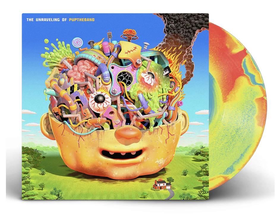 PUP 'THE UNRAVELLING OF PUPTHEBAND' LP - NEON ORANGE/YELLOW/BLUE/SMUSH