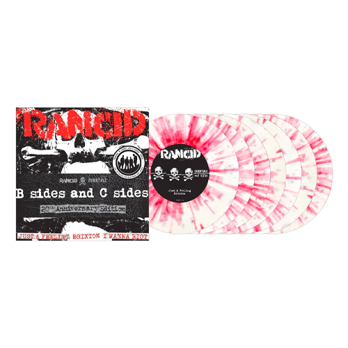RANCID 'B-SIDES AND C-SIDES' 7x7" SINGLES - WHITE/RED/SPLATTER