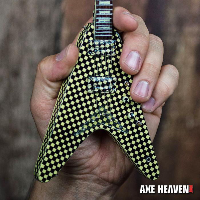 RICK NIELSEN AUTOGRAPHED OFFICIALLY LICENSED HAMMER V MINI GUITAR COLLECTIBLE