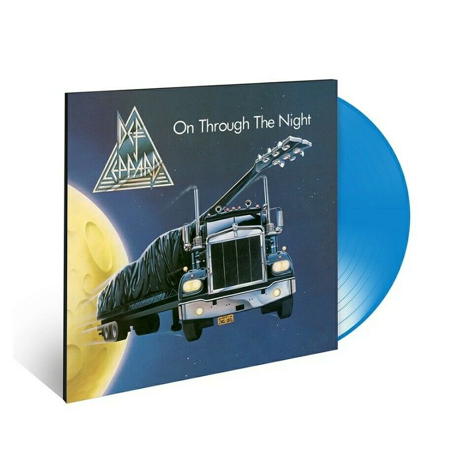 DEF LEPPARD 'ON THROUGH THE NIGHT' LP - TRANSLUCENT BLUE