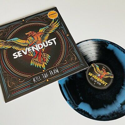 SEVENDUST 'KILL THE FLAW' LP - BLACK/CYAN