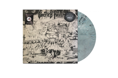 SACRED REICH 'IGNORANCE' 30TH ANNIVERSARY EDITION LP - ORIGINAL ARTWORK - GUN METAL GREY/MARBLE