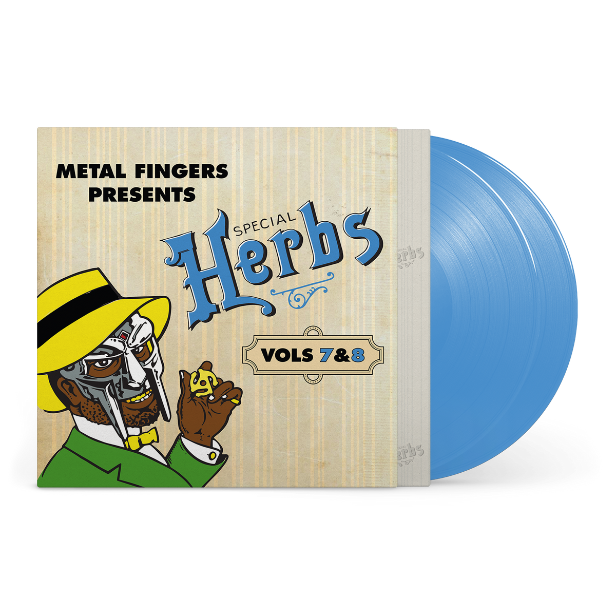MF DOOM 'METAL FINGERS PRESENTS: SPECIAL HERBS VOL. 7 & 8' 2LP - SKY BLUE