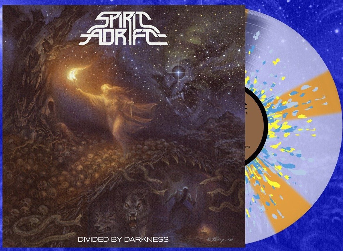 SPIRIT ADRIFT 'DIVIDED BY DARKNESS' LP - CLEAR/HALLOWEEN ORANGE/PINWHEEL/BLUE/YELLOW/CYAN/SPLATTER