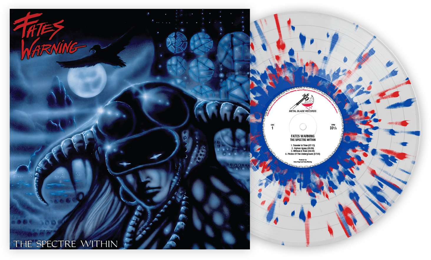 FATES WARNING 'THE SPECTRE WITHIN' LP - CLEAR/RED/BLUE SPLATTER