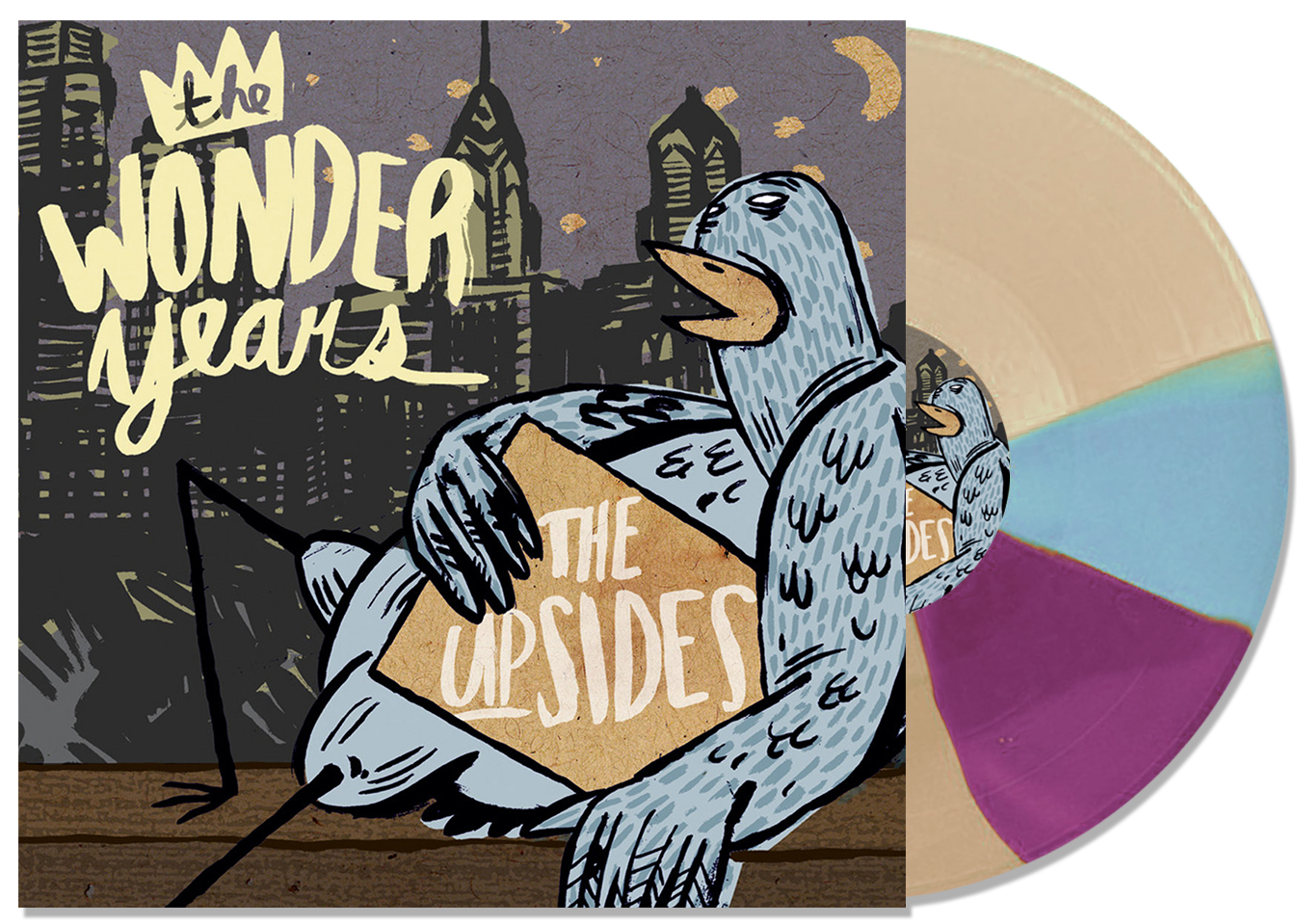 THE WONDER YEARS 'THE UPSIDES' LP - EXCLUSIVE – LTD. 500 -  BLUE/ORANGE/BLACK TWISTER