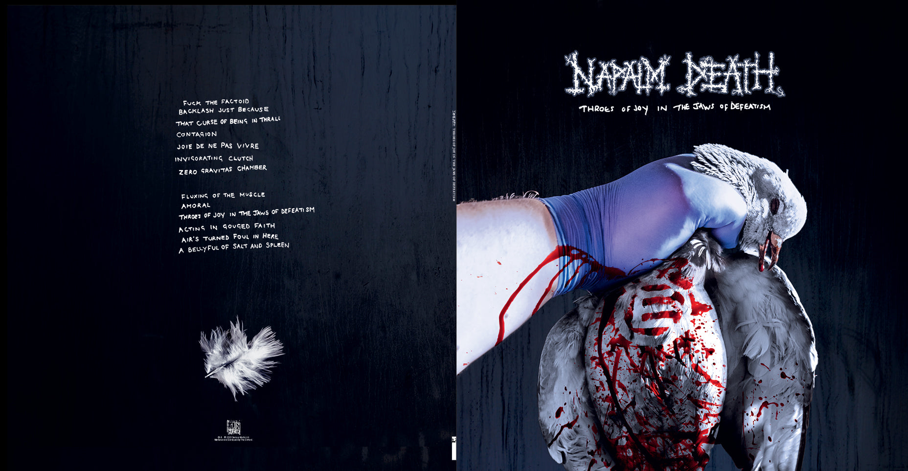 NAPALM DEATH ‘THROES OF JOY IN THE JAWS OF DEFEATISM’ LP - EXCLUSIVE - LTD. 250 - MUCUS/ENVY/SWIRL