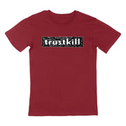 REVOLVER x TRUSTKILL: WOODCUT CLASSIC MAROON T-SHIRT