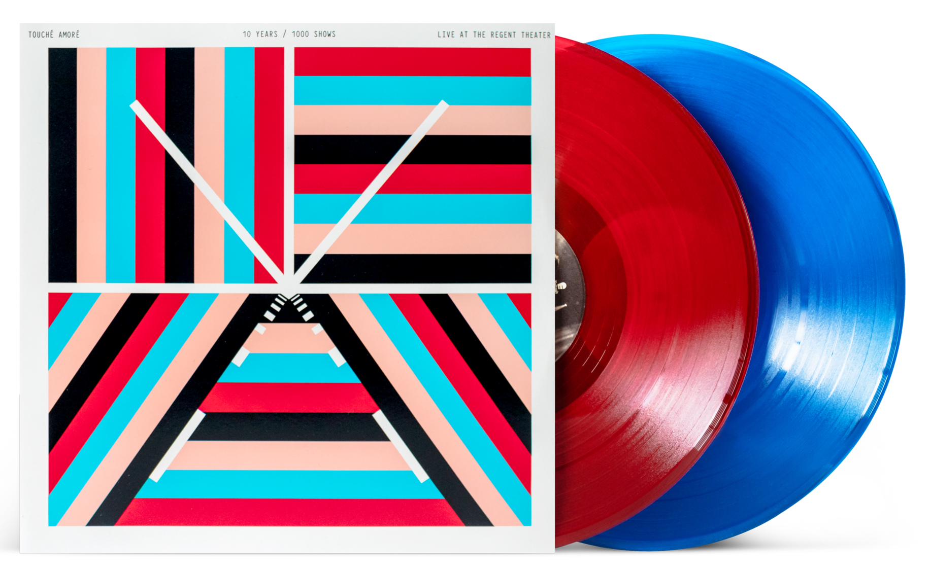 TOUCHE AMORE '10 YEARS / 1000 SHOWS - LIVE AT THE REGENT THEATER' 2LP - RED/BLUE