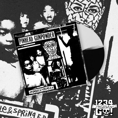 PINHEAD GUNPOWDER 'TRUNDLE & SPRING' 7" (GREEN DAY OFFSHOOT) - BLACK/WHITE