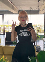 Against The World T-Shirt Alternative Press Black Short Sleeve