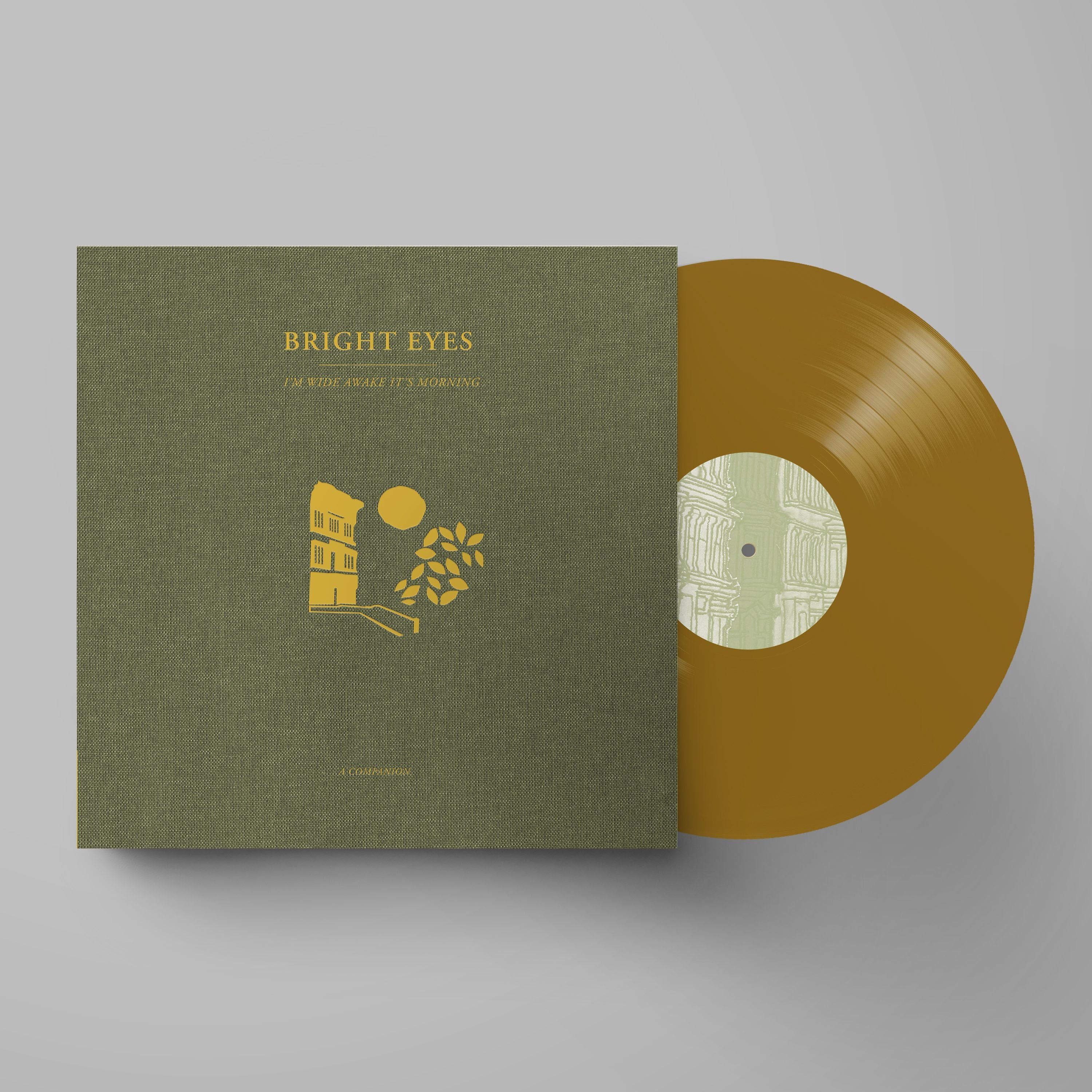 BRIGHT EYES 'I'M WIDE AWAKE IT'S MORNING: A COMPANION' 12" EP - GOLD